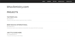 Desktop Screenshot of bhavikmistry.com